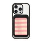 Pink Summer Stripes Snappy MagSafe Wallet - Image 2